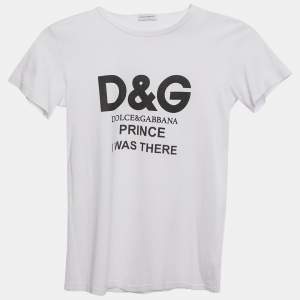 Dolce & Gabbana Kids White Logo Print Jersey T-Shirt 8/9Yrs 