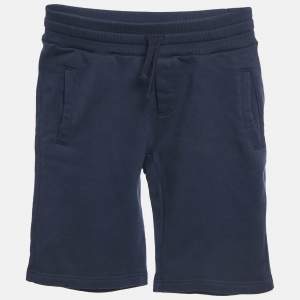 Dolce & Gabbana Kids Navy Blue Cotton Knit Shorts 6 Yrs