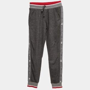 Dolce & Gabbana Kids Grey Patterned Jersey Jogger Pants 9/10 Yrs