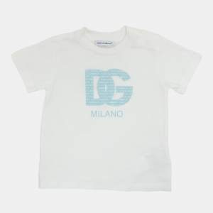 Dolce & Gabbana White Jersey Logo T-Shirt 6-9 Month