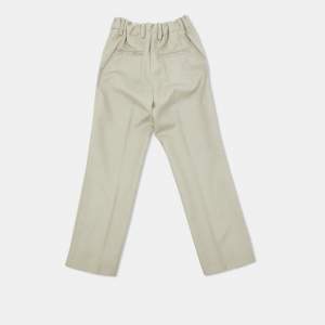 Pre Owned Dolce & Gabbana Beige Wool & Silk Pants 4 years