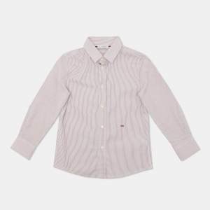 Pre Owned Dolce & Gabbana red Striped Cotton Button Front Shirt 3 years