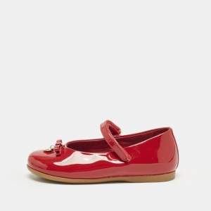 Dolce & Gabbana Red Patent Leather Ballet Flats Size 23