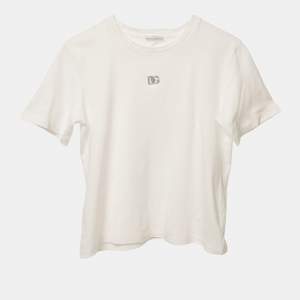 Dolce & Gabbana Kids White DG Charm Jersey T-Shirt 11/12 Yrs