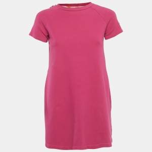 Pre Owned Emilio Pucci Pink Cotton Knit Raglan Sleeves Dress 12Yrs