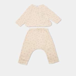 Emporio Armani Kids Pink Printed Cotton Top and Pants Set 6M