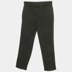 Pre Owned Emporio Armani Kids Black Cotton Knit Jogger Pants 5 Yrs