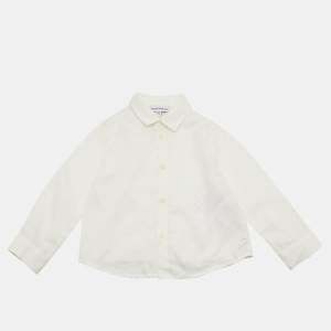 Pre Owned Emporio Armani Kids White Pattern Cotton Shirt 18M