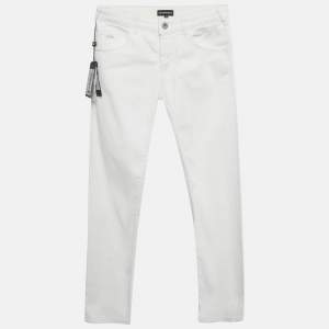 Pre Owned بنطلون دينيم أبيض إمبريو أرماني مقاس 10 سنوات