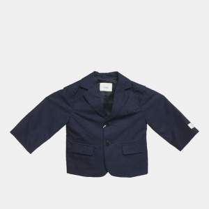Fendi Kids Midnight Blue Cotton Blazer 9 M
