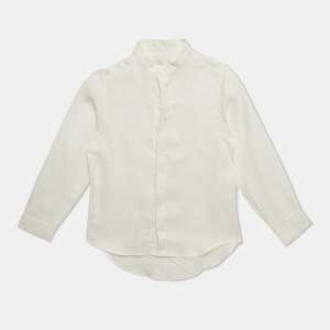 Fendi Kids White Linen Button Front Shirt 6 Yrs 