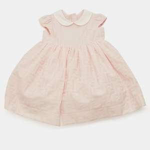 Fendi Kid Pink FF Jacquard Dress 9M