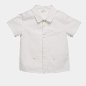 Fendi Kids White Cotton Blend Shirt 18M