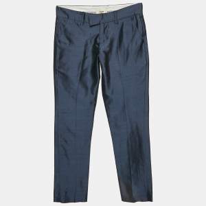 Fendi Kids Blue Silk Trousers 8 Yrs