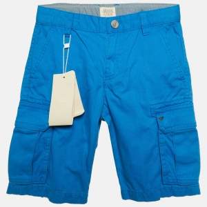 Armani Junior Blue Cotton Bermuda Shorts 6 Yrs