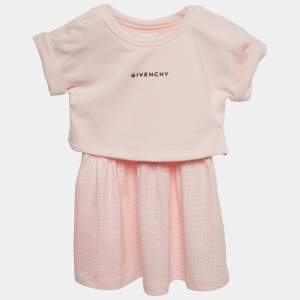 Pre Owned Givenchy Kids Pink Monogram Cotton Dress 9M