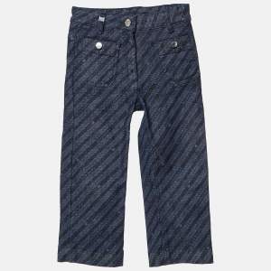 Givenchy Blue Logo Pattern Denim Jeans 6 Yrs
