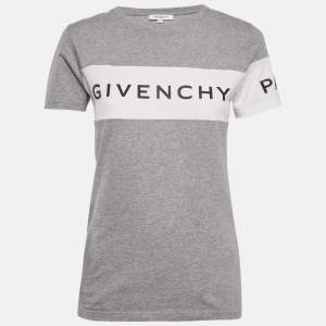 Givenchy Kids Grey Logo Print Jersey T-Shirt 12+ Yrs