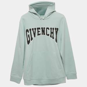 Pre Owned Givenchy Kids Blue Logo Embroidered Hoodie 12+ Yrs