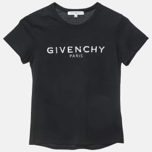 Givenchy Black Cracked Logo Print Cotton T-Shirt (12 Yrs)