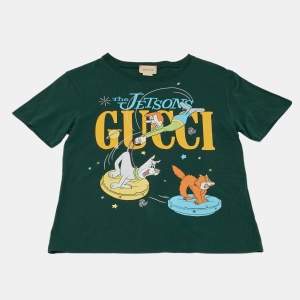 Pre Owned Gucci Kids X The Jetsons Dark Green Printed Cotton T-Shirt 8Y