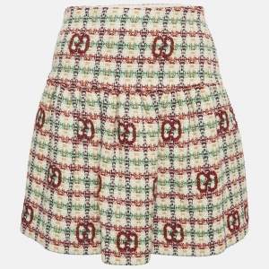 Gucci Cream/Red Tweed Gathered Mini Skirt 12 Yrs