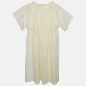 Gucci Cream Eyelet Embroidered Cotton Dress (12 Yrs)