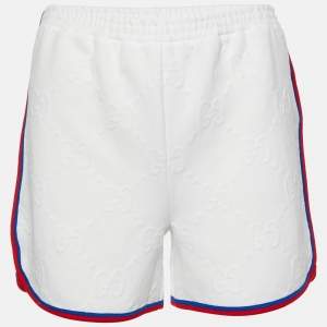 Gucci White GG Embossed Jersey Shorts 12 Yrs