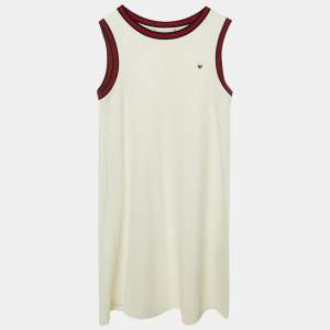 Pre Owned Gucci Kids White Jersey Sleeveless Dress Size 12 Yrs