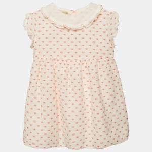 مملوكة مسبقًا Gucci Kids White Jacquard Cotton Dress 18/24M