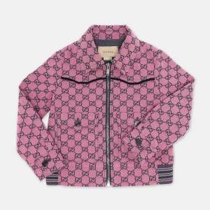 مملوكة مسبقًا Gucci Pink GG Jacquard Bomber Jacket 4 Years