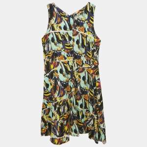 Kenzo Kids Multicolor Printed Cotton Sleeveless Dress 12 Yrs