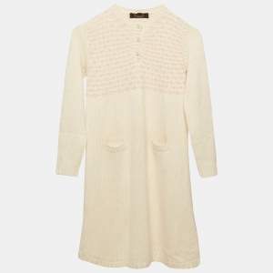 Loro Piana Patterned Cashmere Knit Short Dress 10Yrs