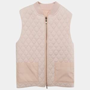 Pre Owned Loro Piana Kids Pink Cashmere and Synthetic Reversible Vest 6Yrs