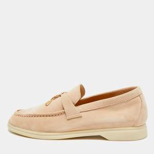 مملوكة مسبقًا حذاء لوفرز لورو بيانا سامر تشارمز سويدي أزرق مقاس 38