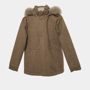 Pre Owned Loro Piana Brown Cashmere Icer Parka Jacket 10Yrs