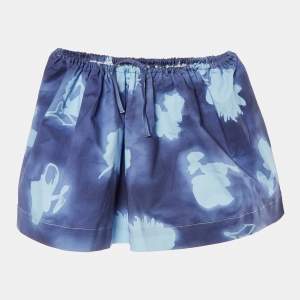 Marni Kids Blue Printed Cotton Skirt Size 6Yrs