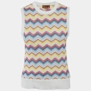 Missoni Kids Multicolor Chevron Knit Gilet 14 Yrs