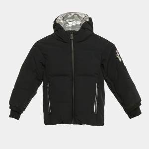 Moncler Grenoble Kids Black Nylon Zip-Up Puffer Jacket 4 Yrs