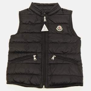 Pre Owned Moncler Kids Black Synthetic Down Gilet 4Yrs