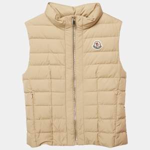 مملوكة مسبقًا Moncler Beige Synthetic Down Gilet 10Yrs