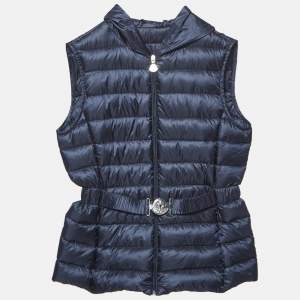 Moncler Navy Blue Synthetic Quilted Down Jacket 12 Yrs