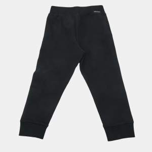مملوكة مسبقًا Moncler Black Cotton Knit Jogger Pants 4 Years