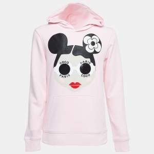 Nil+Mon Pink Sunglass Girl Patch Cotton Hoodie (12-14 Yrs)