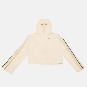 Palm Angels Kids Cream Jersey Hooded Sweatshirt 12 Yrs