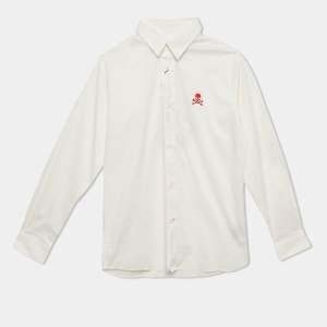 Philipp Plein Junior White Cotton Long Sleeve Shirt 10 Yrs 