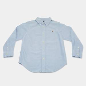 Pre Owned Polo Ralph Lauren Kids Blue Cotton Long Sleeve Shirt 6Yrs