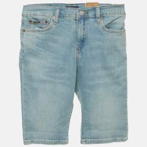 Pre Owned Polo Ralph Lauren Kids Blue Denim Sullivan Slim Shorts 14Yrs/Waist 26"