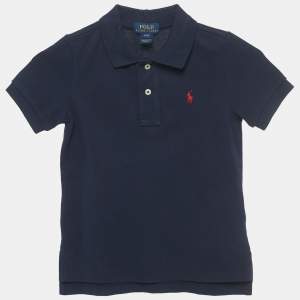 Pre Owned Polo Ralph Lauren Kids Blue Cotton Polo T-Shirt 3Yrs
