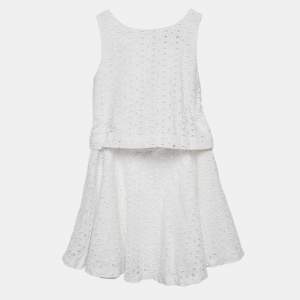 Polo Ralph Lauren Kids White Broderie Anglaise Cotton Skirt and Top Set 6 Yrs 